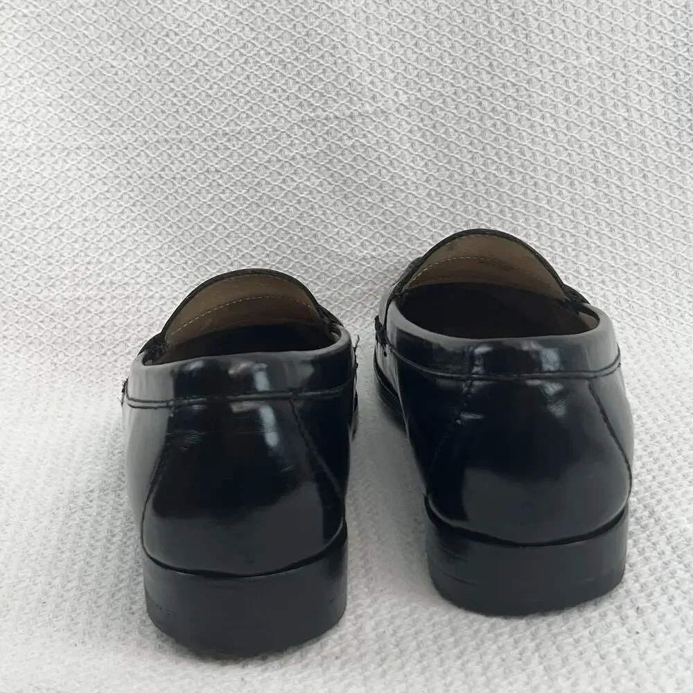Cole Haan Mens Pinch Tassel Loafers Black Leather Sz 10 Slip On Business Preppy